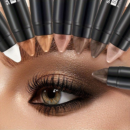 7-Piece Waterproof Eye Shadow Stick Set Matte & Pearlescent Shades for